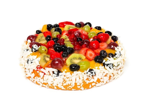 Bisquit bodem gesorteerd fruit