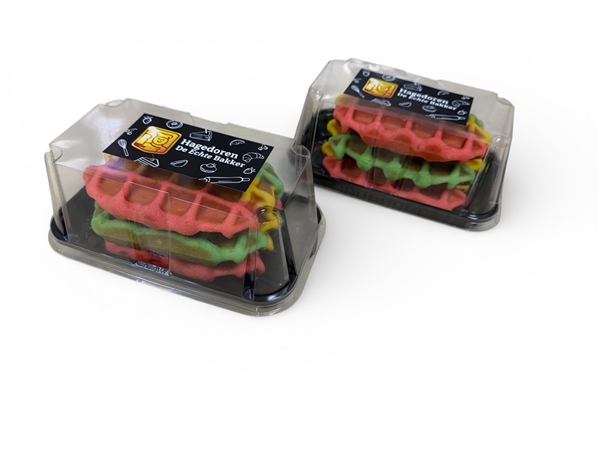 Blister met 3 tri colore cake wafels