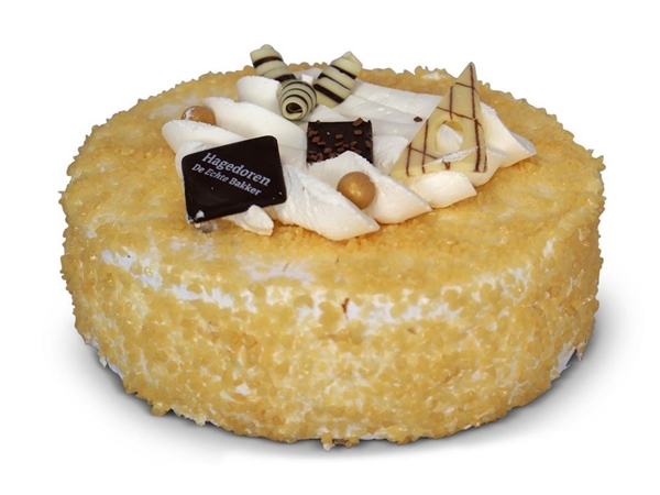 Nougatine slagroom taart 10 personen